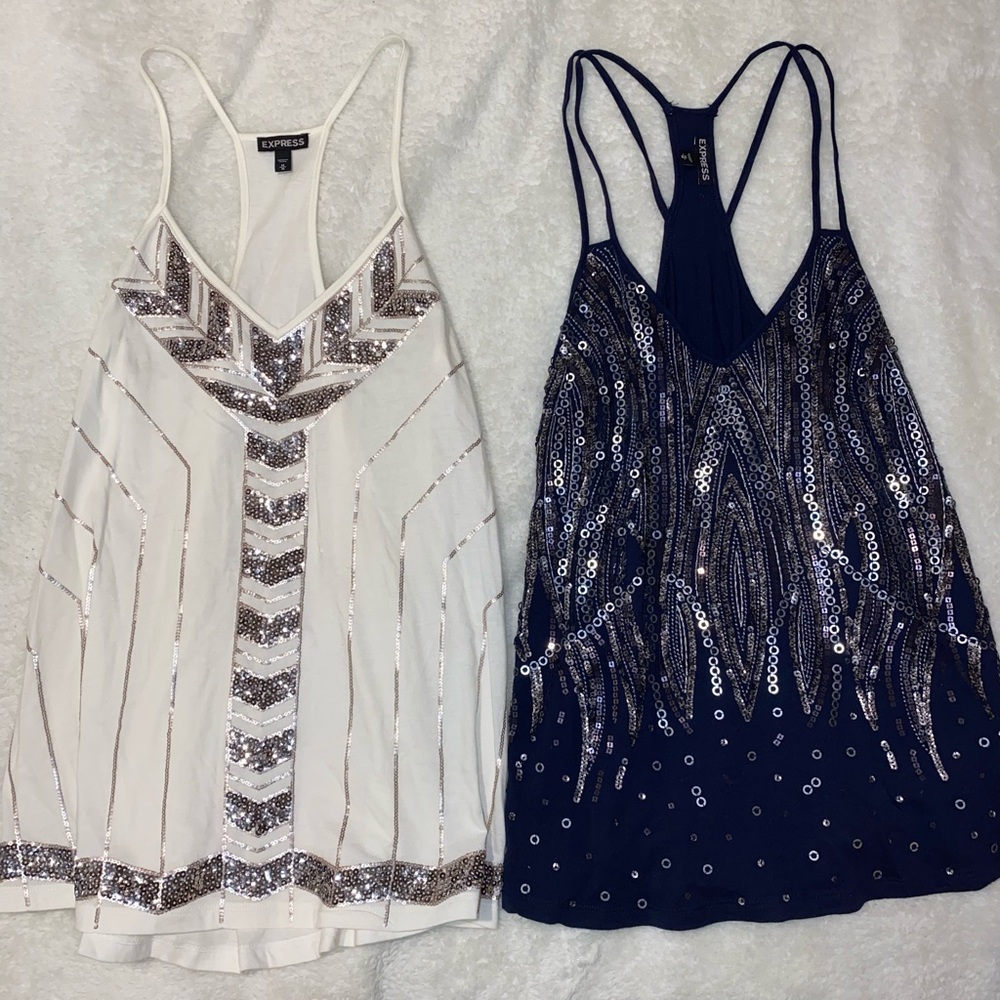 Express - Two for One Deal!!!! Sequin tanks
